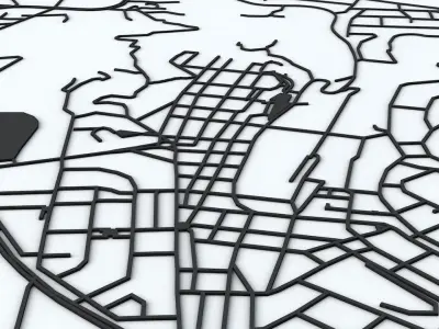 Malta Road Network and Streets 3D model