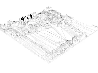 London city tile Level 2 block TQ3280 North West 3D model