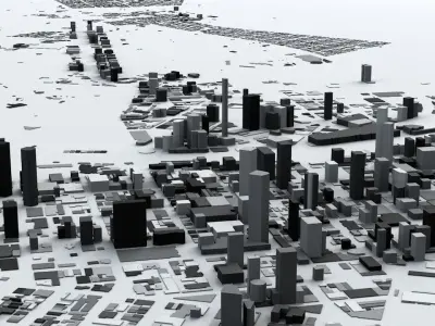 Melbourne Downtown and St Kilda Streets and Buildings 3D model