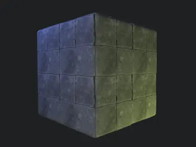 Stylized Floor Tiles Material 07 Texture