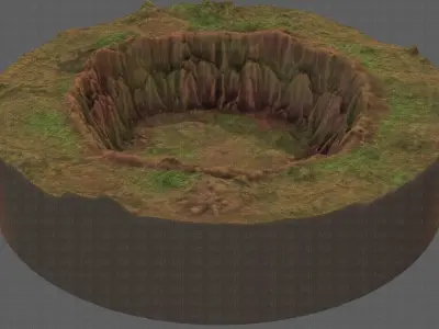 Cliff lowpoly V04 Low-poly 3D model