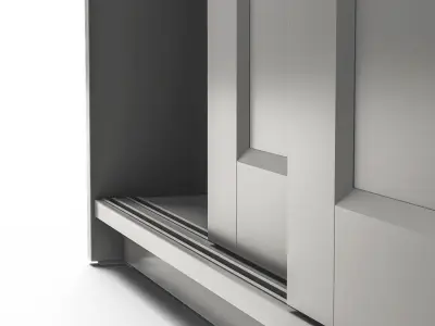 HAUGA - Wardrobe with sliding doors 3D model