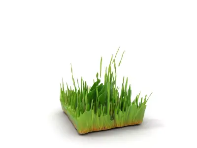 Lush Green Grass model pack Low-poly 3D model