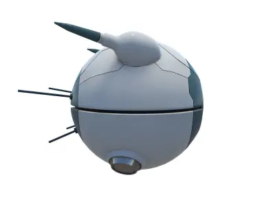 Sci-Fi Drone Low-poly 3D model