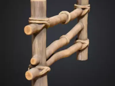 Rustic Boundaries Wood Low-poly 3D model