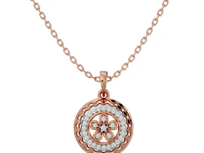 Light Minimalist Diamond Ring Earrings Pendant Set 3D print model