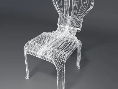 Plastic Chair - 1 - d 3D model