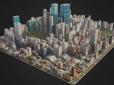 City R4 MAYA Low-poly 3D model
