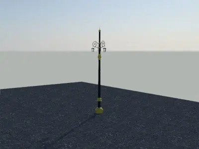 spiral street lamp 3D model
