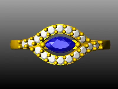 Ladies RIng 3D print model shop