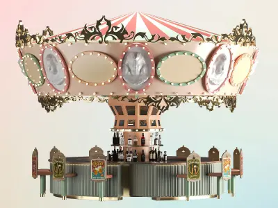  Carousel Bar Lounge 3D model
