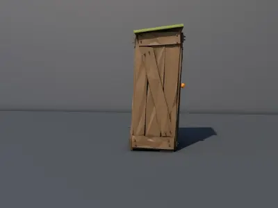 Rural tuolet Free low-poly 3D model