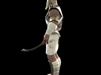 Egypt Warrior Low-poly 3D model
