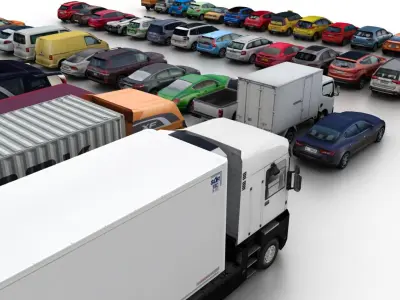  Low Poly City Vehicles v.02 