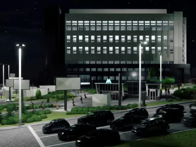 Dovzhenko Centre in Kyiv 3D model