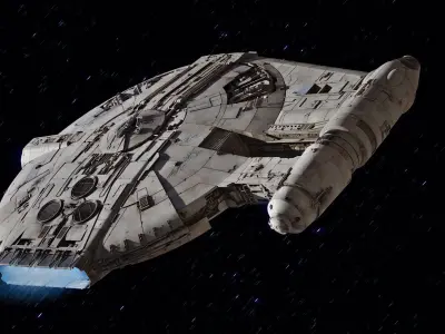 YT-2400 Light Freighter Outrider 3D model