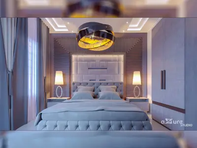 azure Master Bedroom 01 3D model
