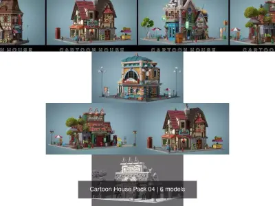 Cartoon House Pack 04