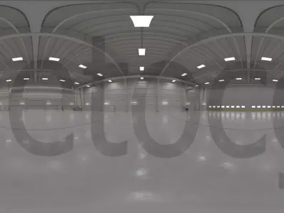 HDRI - Airplane Hangar Interior 1 Texture