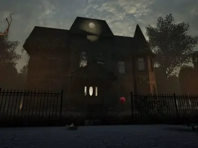 Haunted Abandoned House  Horror Game Asset Old Dark Mansion 3D model