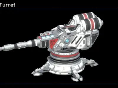 Scifi Turrets Collection 3D Model Pack