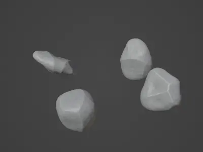 Rock Stone Low-poly 3D model 4
