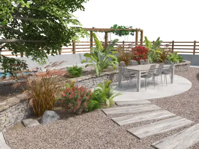 Classic park landscape 3d model 3D model