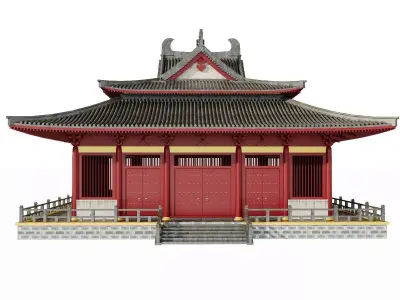 Historic Temple Hall 3D model