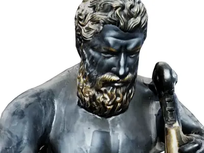 violon man statues 3D model