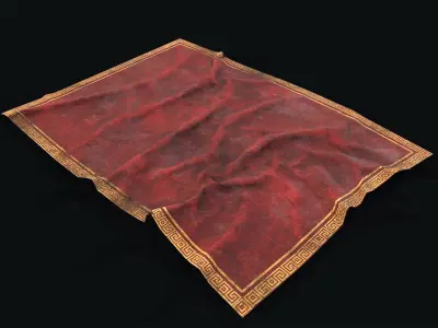 Old Carpet 4 Low-poly 3D model