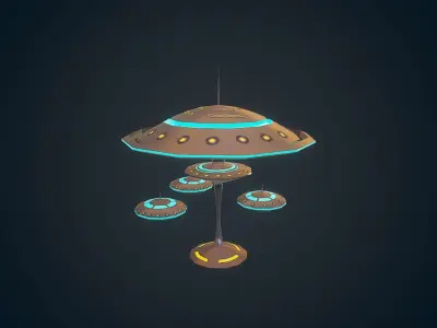 Sci-fi Building - 07 Low-poly 3D model