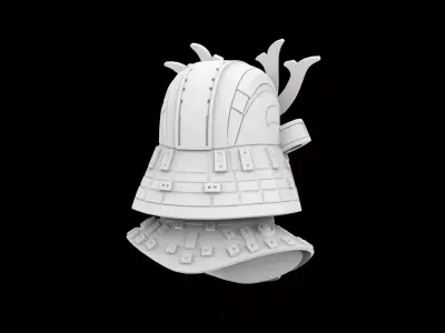 Samurai Cyborg Bust 3D Print Model 3D print model