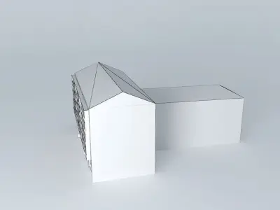 Residential building and shops Free 3D model