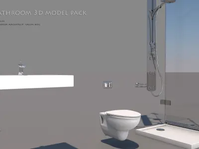  bathroom 3d model pack 3D model
