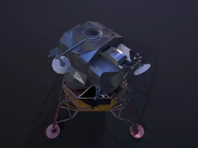 Apollo 11 Lunar Module Eagle Low-poly 3D model