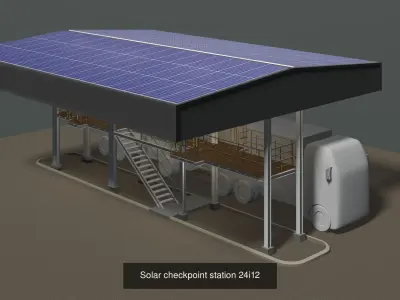 Truck station 3D Model Pack