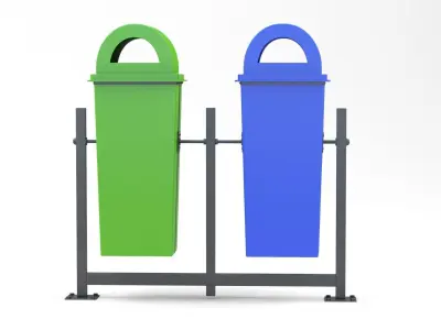 Trash Can Outdoor 05 3D model