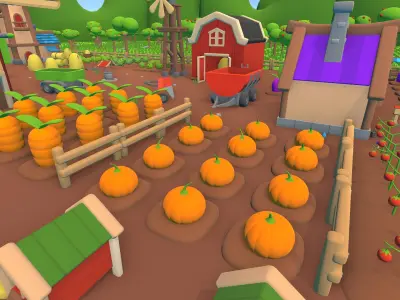 Farm - Stylized Low Poly Asset Pack by Ake Low-poly 3D model
