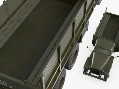  GMC CCKW-353 Military Truck with Open Cargo Bed Green Vintage Rigged 