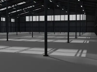 Warehouse Low-poly 3D model