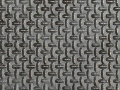 Diamond Metal Plate One PBR Seamless Texture
