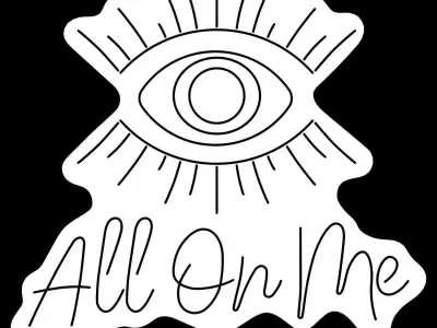 All Eyes On Me Neon Sign 3D model
