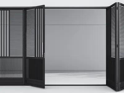 Aluminium door 73 3D model