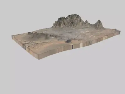 Tucson City Low-poly 3D model