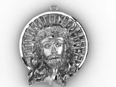 Jesus god pendent -01 3D print model