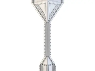 Space Station Wall - Corner Outside 3D model