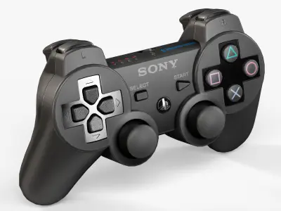 Sony PlayStation Dualshock 3 wireless controller Low-poly 3D model
