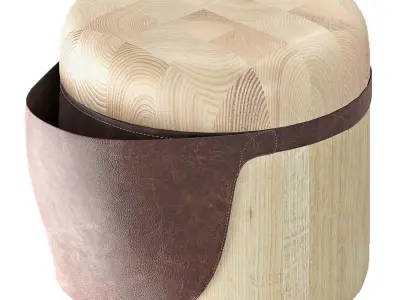 Oku Stool light 3D model