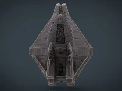 Narcissus  Alien shuttle Low-poly 3D model