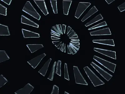 Broken Glass Asset Pack 3D model